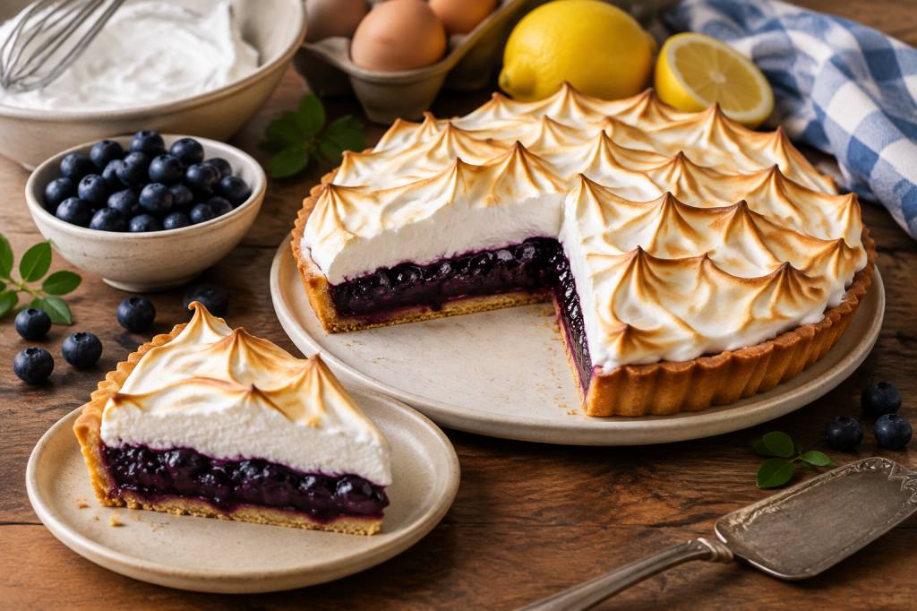 Tarte au myrtille meringuée : la recette facile et gourmande
