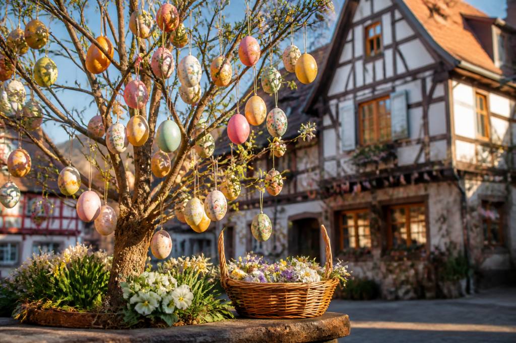 Arbre de Pâques Alsace : idées et traditions pour une décoration printanière réussie