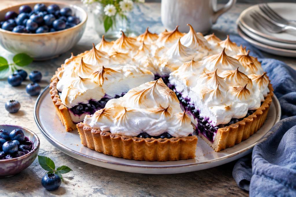 Tarte aux myrtilles meringuée : la recette facile et gourmande